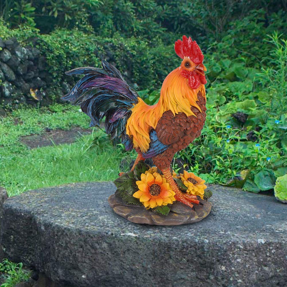 STATUA DEL GALLO SCULTURA DECORATIVA DA ESTERNO PER ORNAMENTO DA GIARDINO