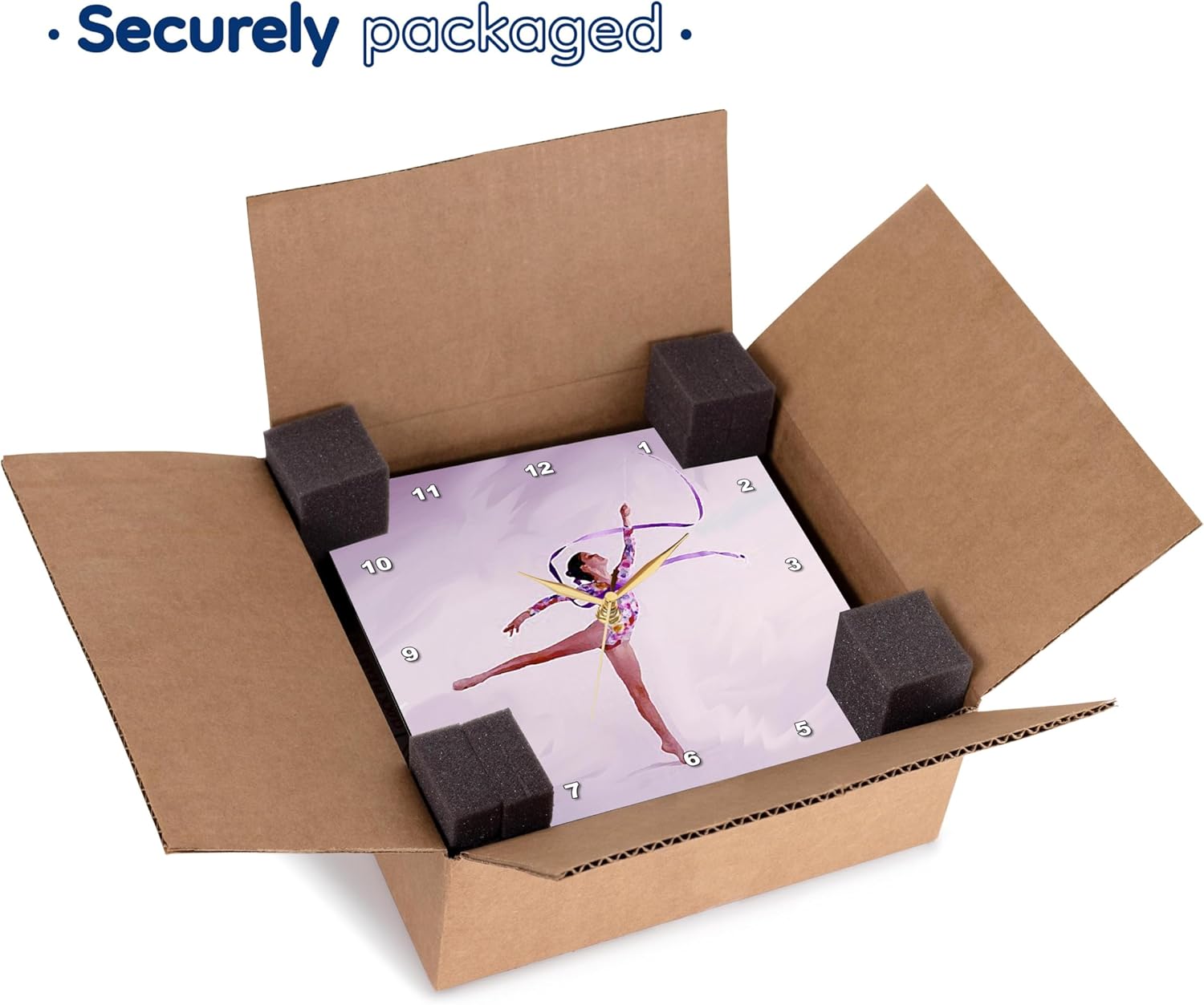 3dRose DPP_3130_3 Gymnastic Exercise Wall Clock, 15 by 15-Inch