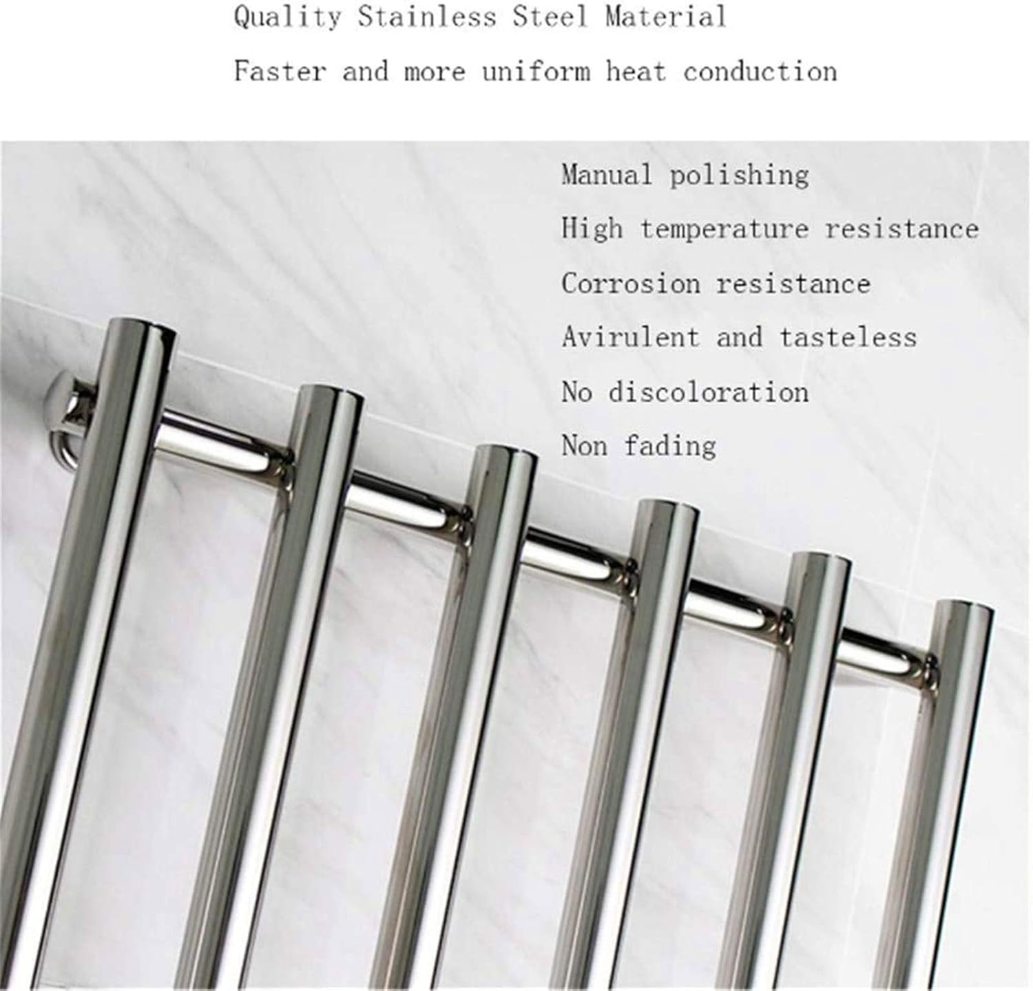 Towel Warmer,Wall Mounted Hot Towel Warmer Heated Drying Rack Straight Bars Electric Heated Drying Racks for Bathroom 88W,Bath Towel Dryer