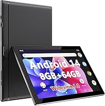 Tablet Android 14, Tablets 10 inch 8GB RAM+ 64GB ROM+ 1TB Expandable Tablet PC, 1280 * 800 IPS Screen, Dual Camera, Powerf...