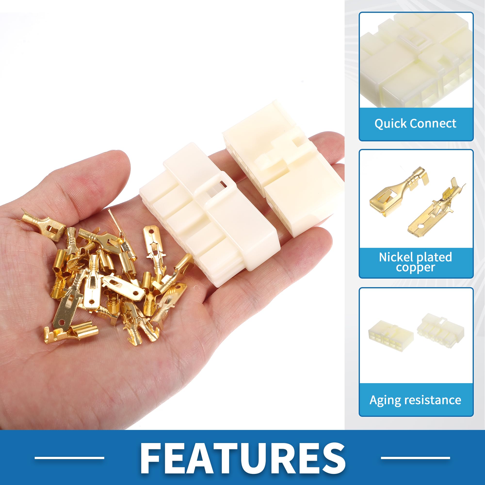 Kit Connettori Elettrici Auto 10 Pin Impermeabili - Maschio/Femmina, Per Cavi, Moto, Barche - Foto 8