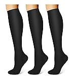 WITHYOU 3 Pairs Compression Socks for Women & Men 15-20 mmHg,Best Support for Nurses Running Hiking