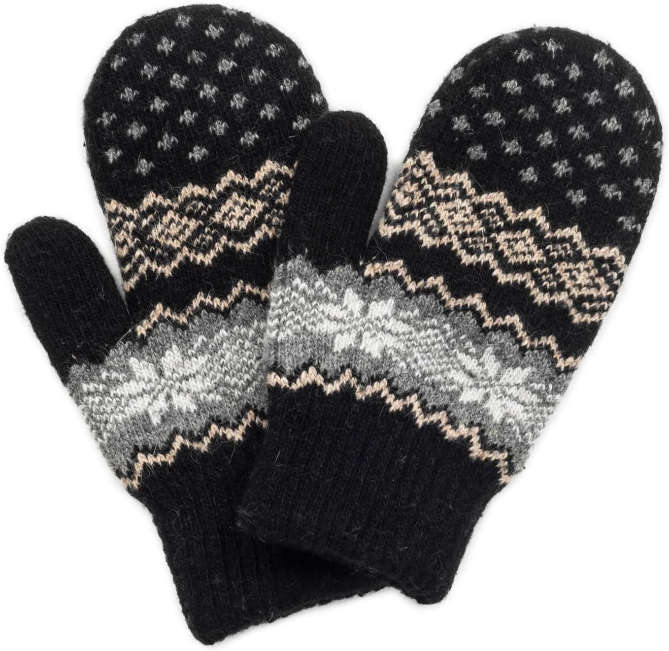 Winter Warm Mittens for Women Men Snowflake Mittens Soft Fleece Wool Gloves for Cold Weather - Image 9