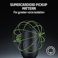 Vista 3 de Razer Seiren V3 Mini Micrófono USB: Micrófono de condensador - Patrón de captación supercardioide - Sensor de silencio con toque y indicador LED