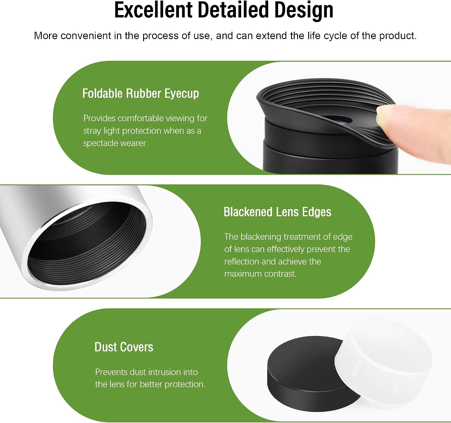 Astromania Telescope Eyepiece 13mm Plossl, 1.25 Inch Telescope Accessory Eyepiece Fully Multi Coated 4-Element Plossl Design, Metal 50 Degree Apparent Field of View for Astronomy Telescopes & Filters