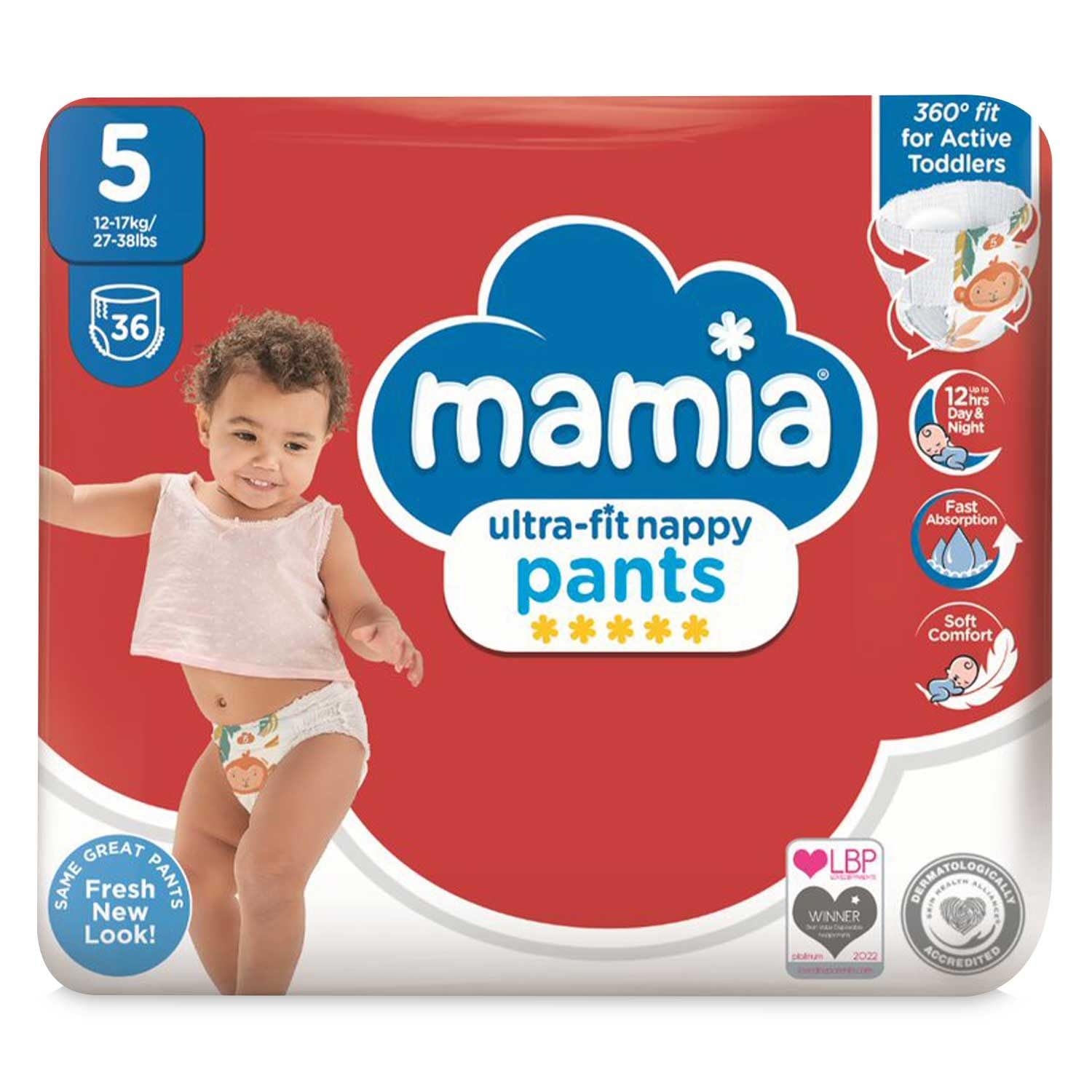 Mamia Size 5 Nappy Pants 36 Pack
