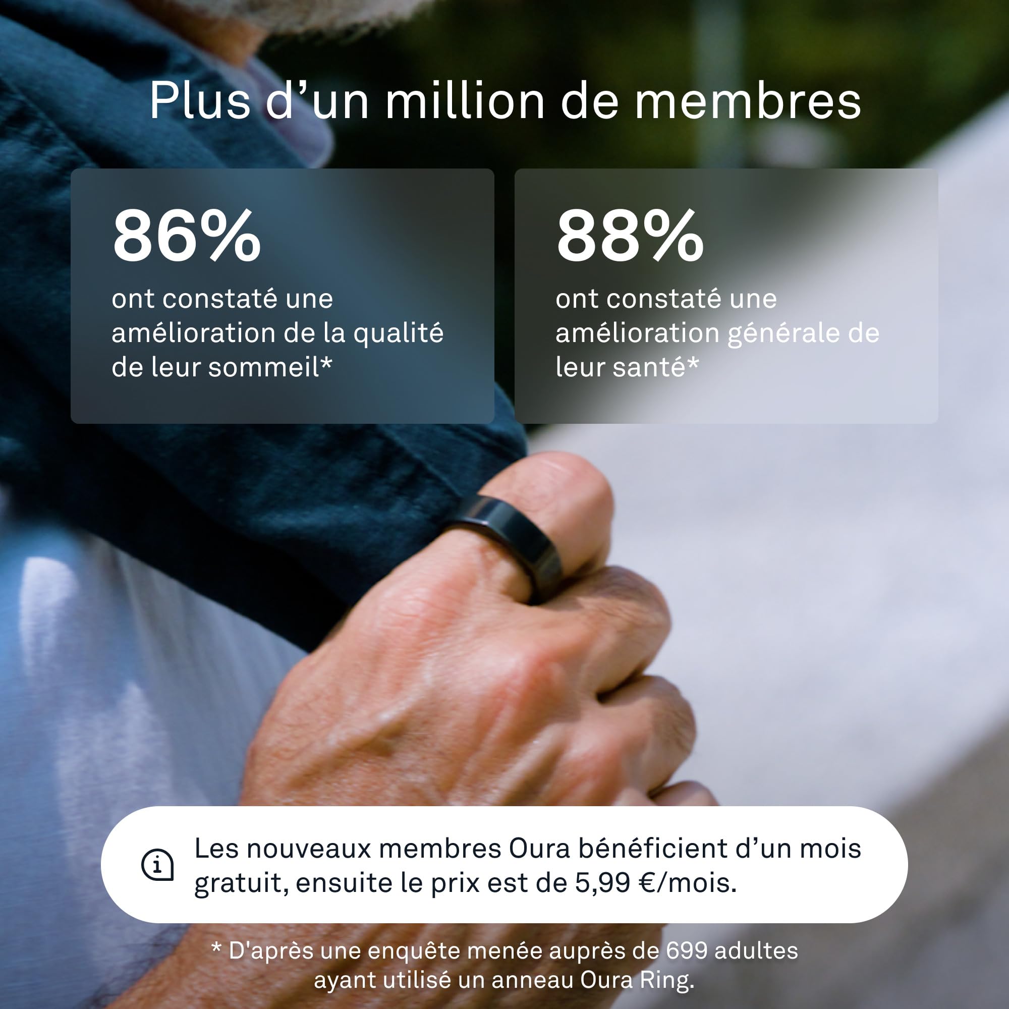 Oura Gen3 Heritage Anneau connecté - Taille 6, Stealth | Suivi sommeil, fréquence cardiaque et activité - Max. 7 jours d'autonomie - Compatible iOS/Android - Baguier Oura pour trouver votre taille