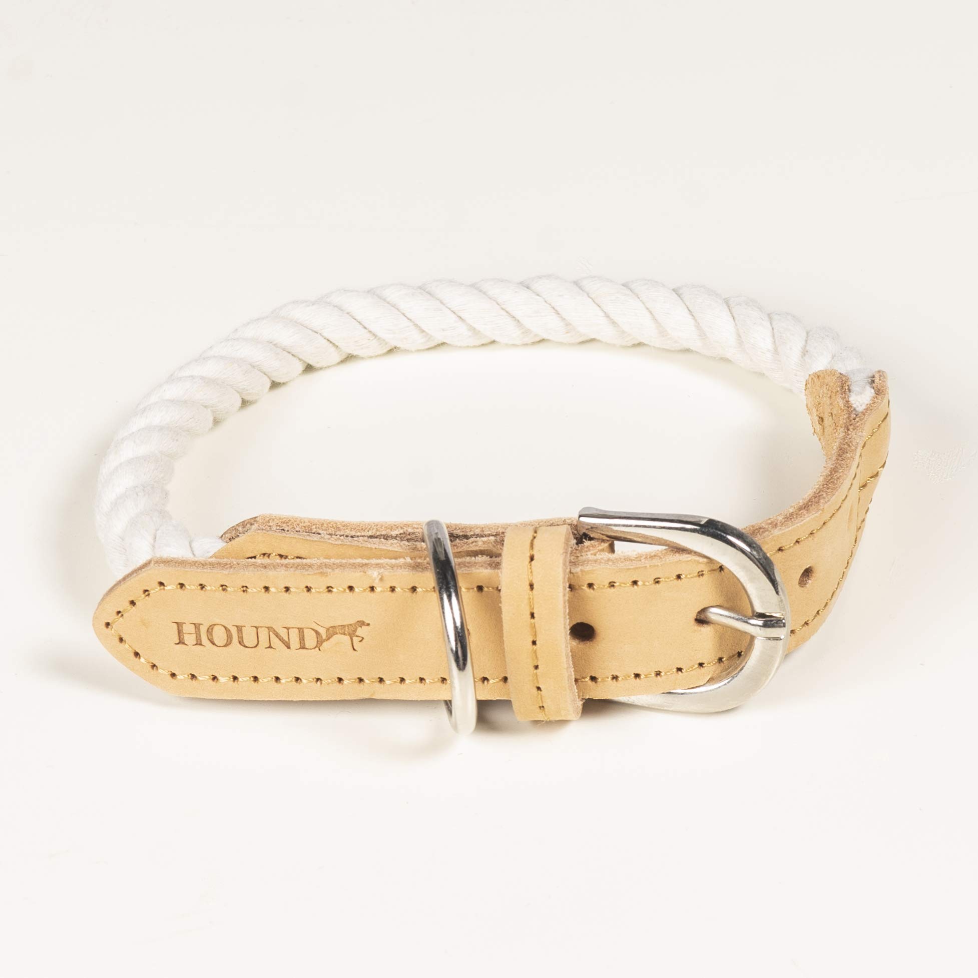 Hound Real Leather Braided Dog Collar Lge 40-50Cm from B&Q