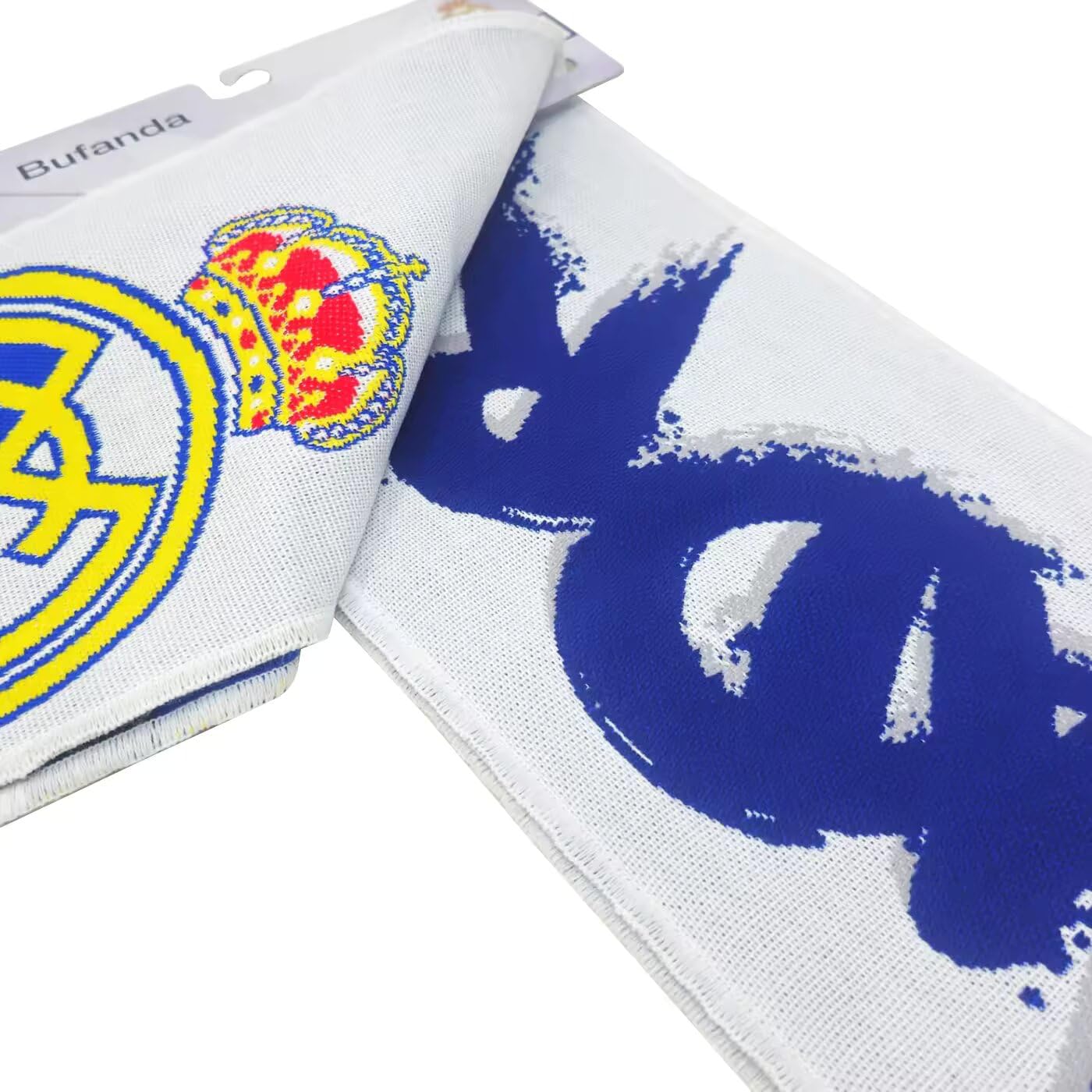 Real Madrid Oficjalnie licencjonowany szalik krosna nr 32 - biały - 140 cm x 20 cm, biała, rozmiar uniwersalny