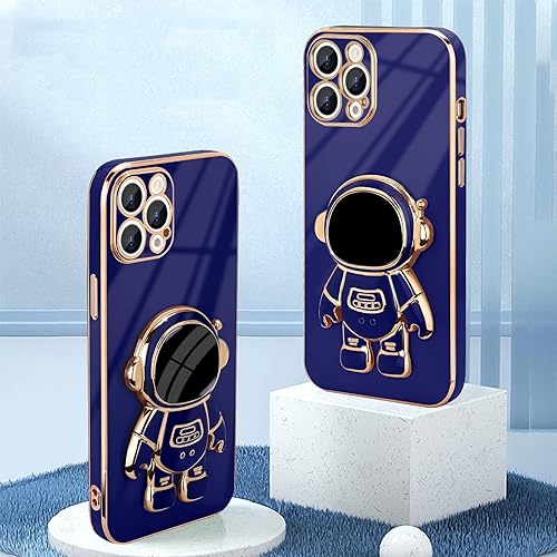 Miniatura 2 de Pepmune Funda para iPhone 15 Pro Max, lindo soporte de astronauta 3D con 2 protectores de pantalla protección de cámara Soporte de silicona a prueba