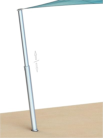 Voile D'ombrage Imperméable Rectangle 4 X 5 M Gris