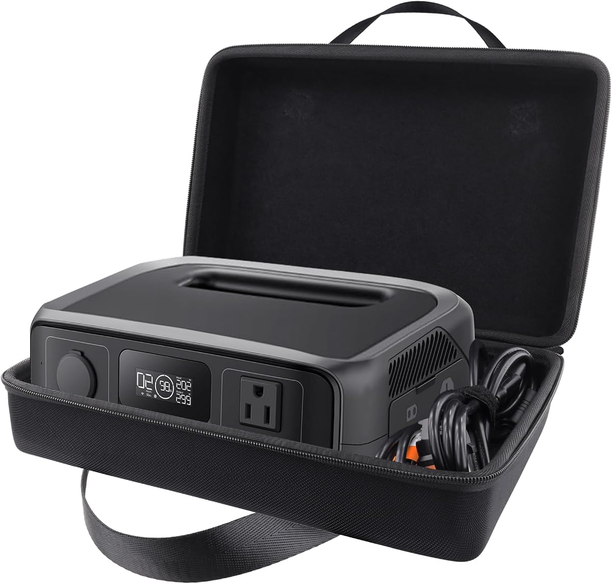 co2CREA Estuche rígido de viaje para central eléctrica portátil EF ECOFLOW RIVER 3 | Compatibilidad con central eléctrica de batería LiFePO4 de 245 Wh, bolsa de almacenamiento protectora de viaje con interior moldeado personalizado
