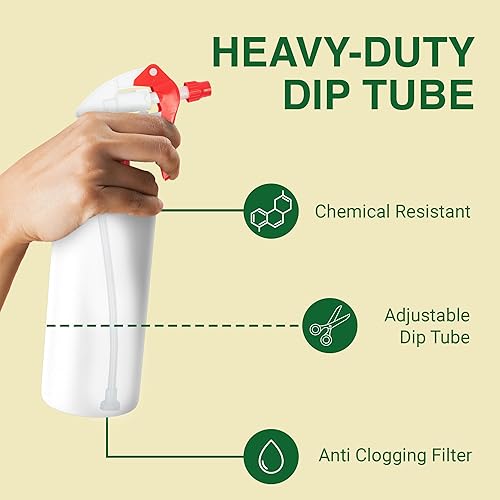 Miniatura 4 de Heluva Green Reemplazo de boquilla de botella de pulverización, solo tapas de botellas, disparadores de boquilla rociadora para soluciones de