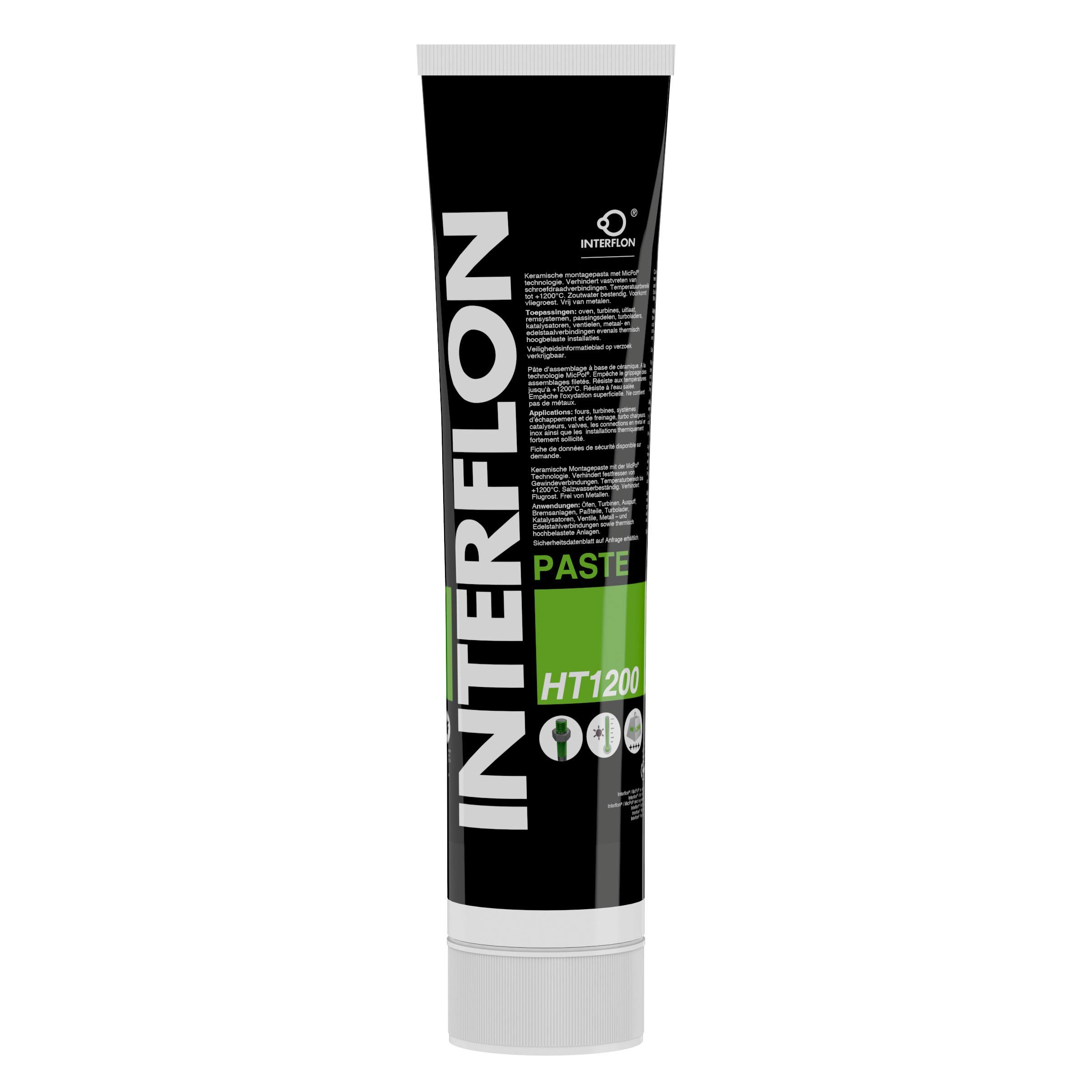 Interflon Paste HT1200 Universal Assembly Paste- High Temperature and NSF H1 Food Grade Anti-Seize - Prevents Fretting of Materials During Manufacturing and Assembly - 150 ML Tube