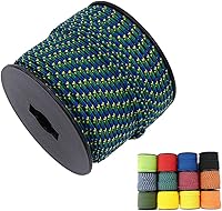 Vista 12 de Cuerda de nailon trenzada sólida de 1/8 pulgadas (3mm) de 164 pies, 5 hebras, paracord, cuerda delgada para manualidades, multiusos, resistente a