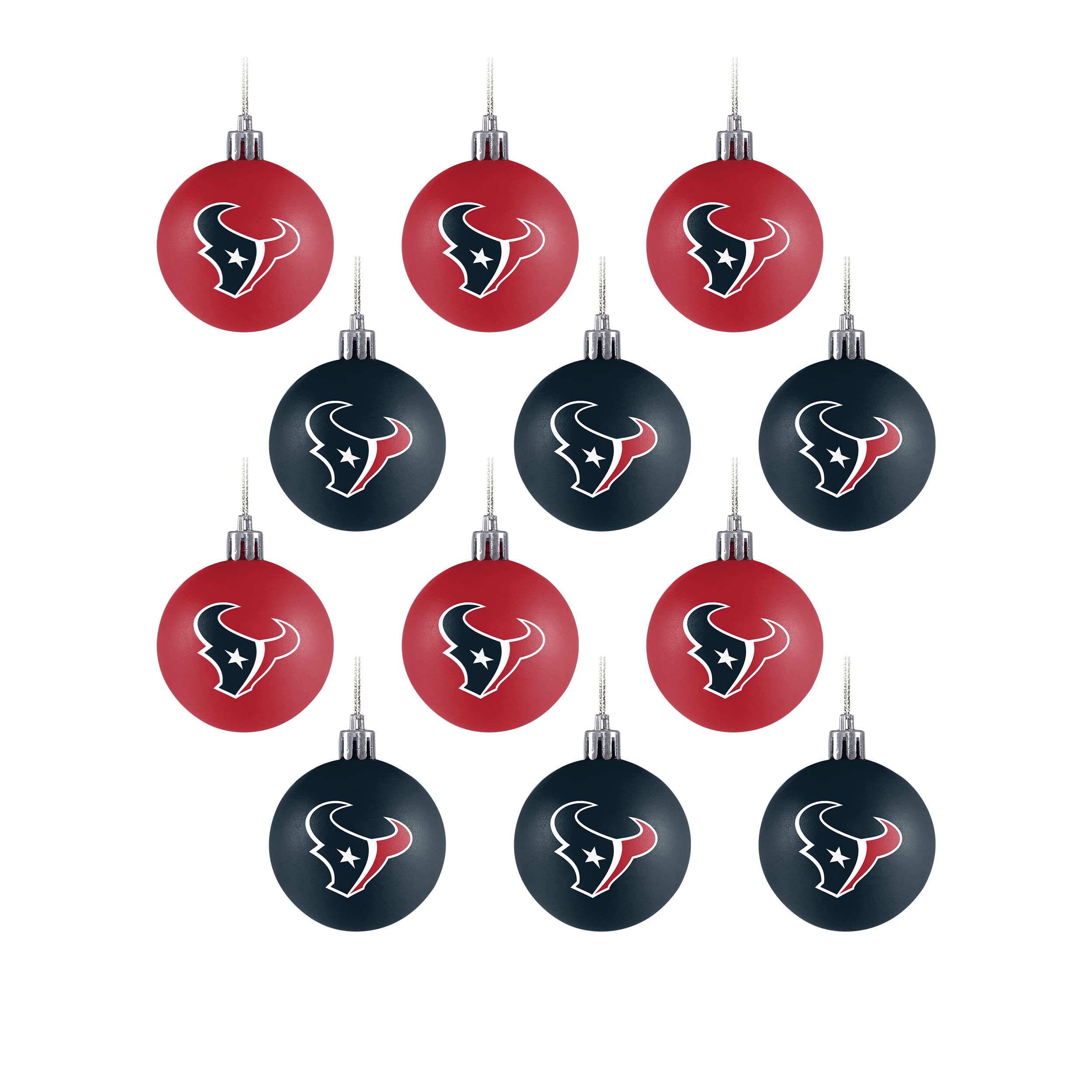 FOCO NFL Team Logo 12-Pack Ball Hanging Tree Holiday Ornament Set