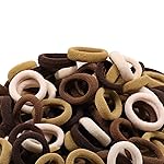 WillingTee Baby Hair Ties,300PCS Nylon Toddler Hair Ties for Girls, Kids Seamless Hair Bands, Girls Elastic Ponytail Holders,Brown