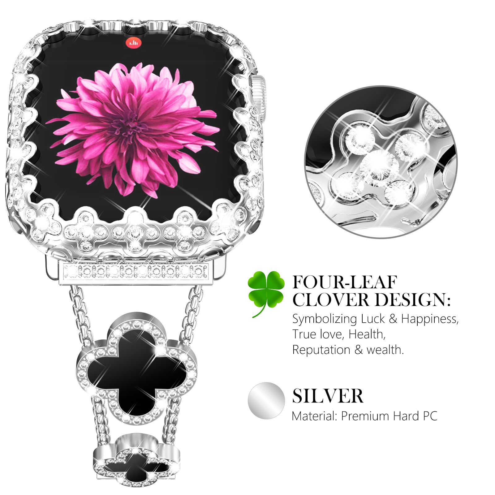WINGLE Bling Case for Apple Watch 40mm Screen Protector Case Series 6 5 4 SE (2nd Gen) - Image 3