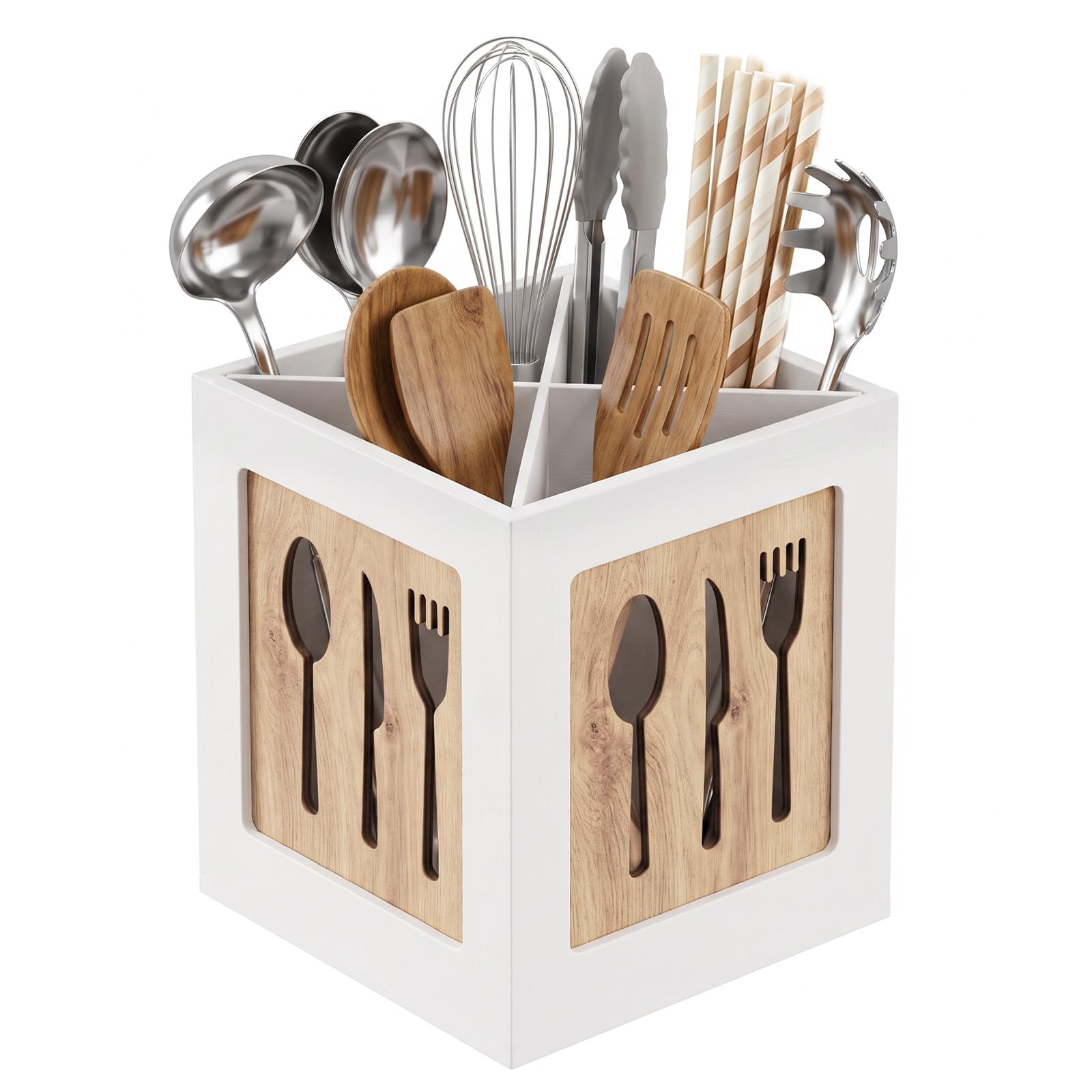 Kitchen Utensils Holder - Countertop Cutlery Holder Cooking Utensil Rack
