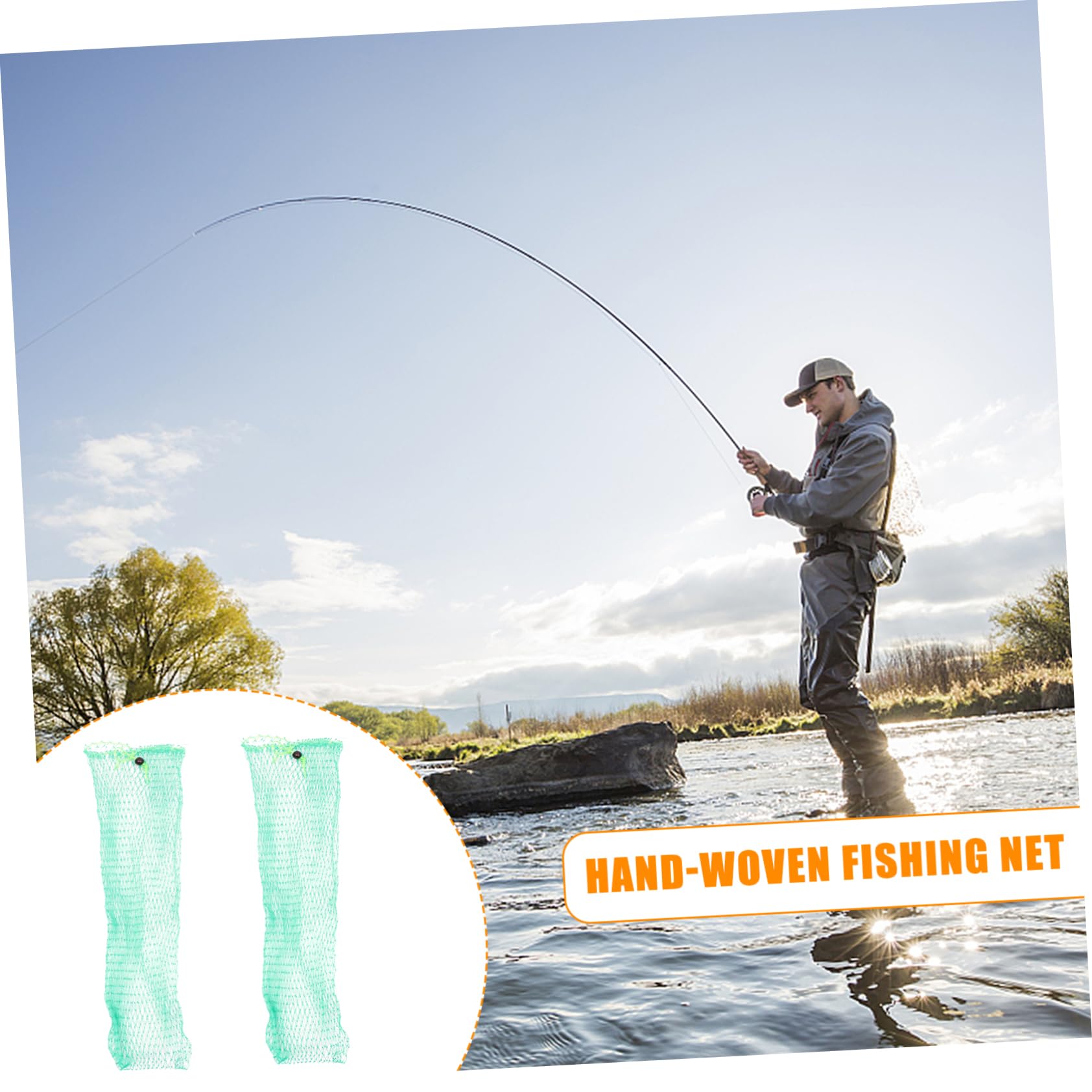Sosoport 6 Set Di Reti Da Pesca Per La Cattura Di Carpe Retino Da Pesca Intrecciato Retino Da Pesca Per Pesci Di Grandi Dimensioni Gabbia Per Pesca A Mosca 2 Pezzi * 6