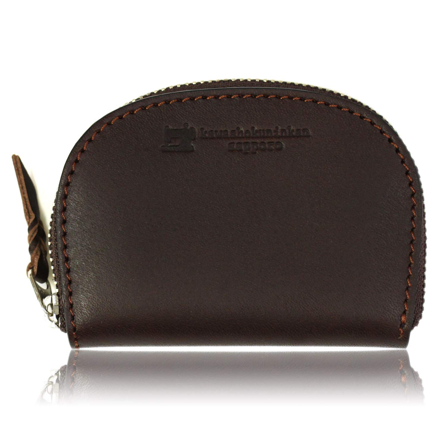 Sapporo Leather Craftsman Coin Purse Dark Brown Oiled Cowhide Made in Japan