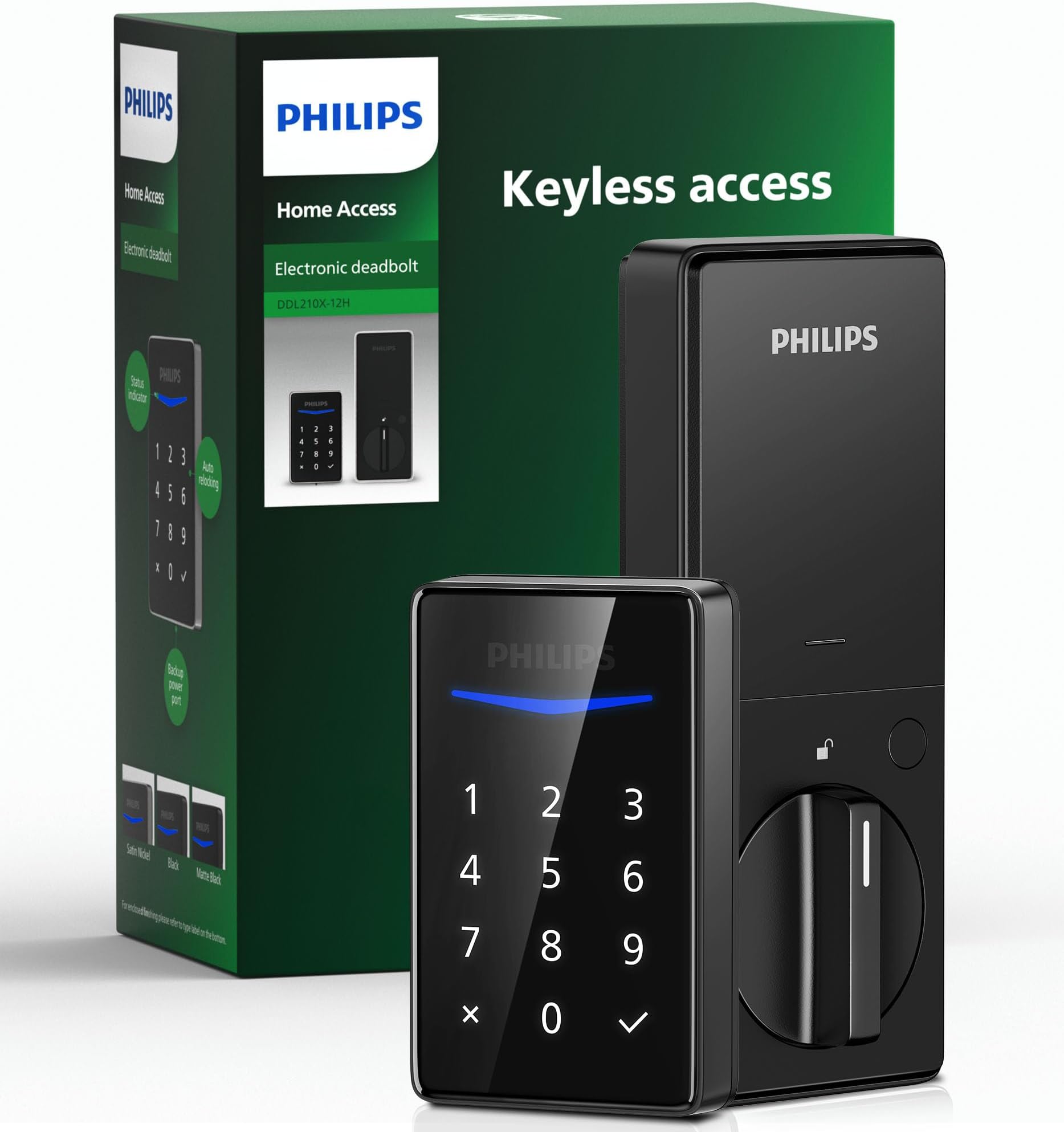 Keyless Entry Door Lock - Generate One-time Code Remotely Nonconnected- Touchscreen Keypad Standalone Deadbolt Lock - Matte Black