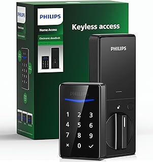 Philips Keyless Entry Door Lock - Generate One-time Code Remotely Nonconnected- Touchscreen Keypad Standalone Deadbolt Lock - Matte Black