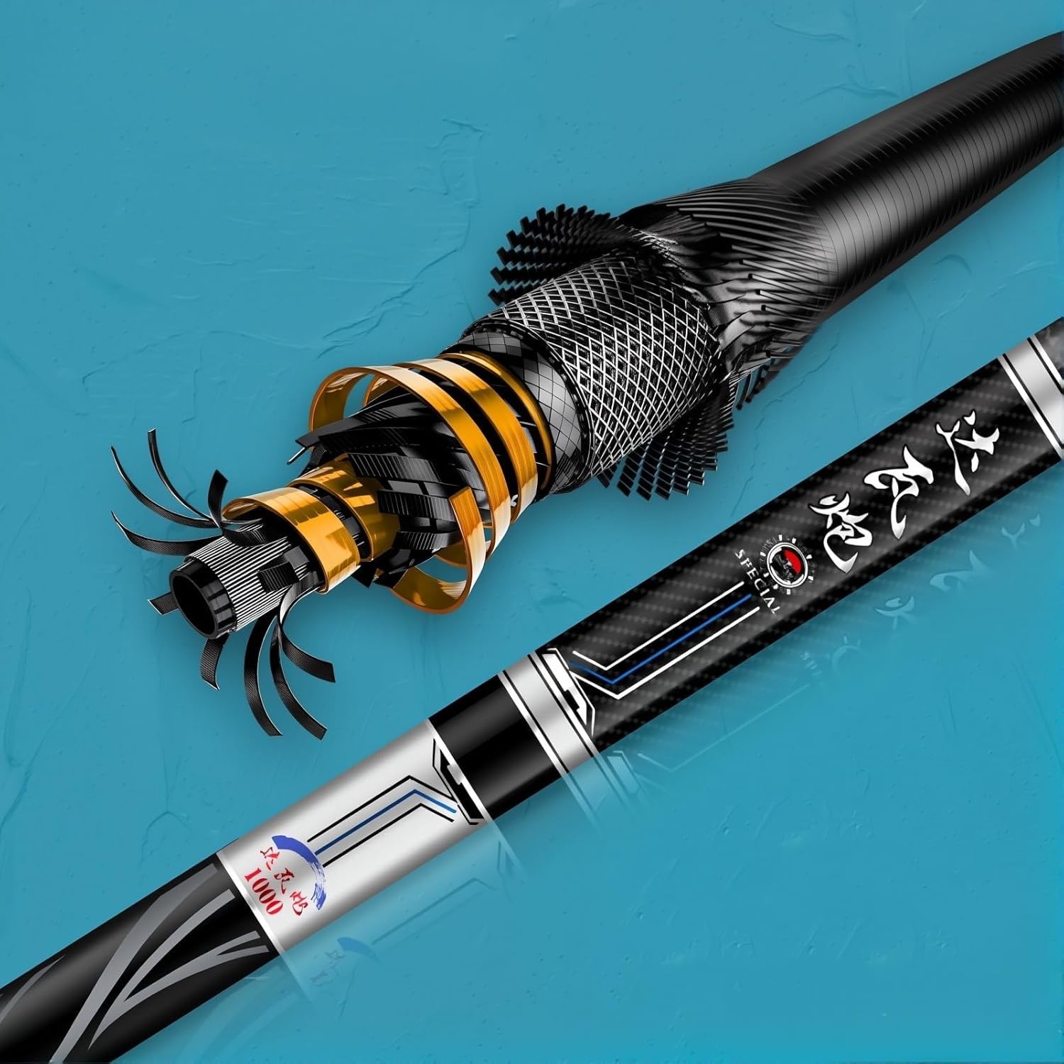 Canna da pesca telescopica in fibra di carbonio ultraleggera e super rigida, da 8 m a 18 m, canna da pesca in stile cinese, adatta per laghi, bacini artificiali, fiumi