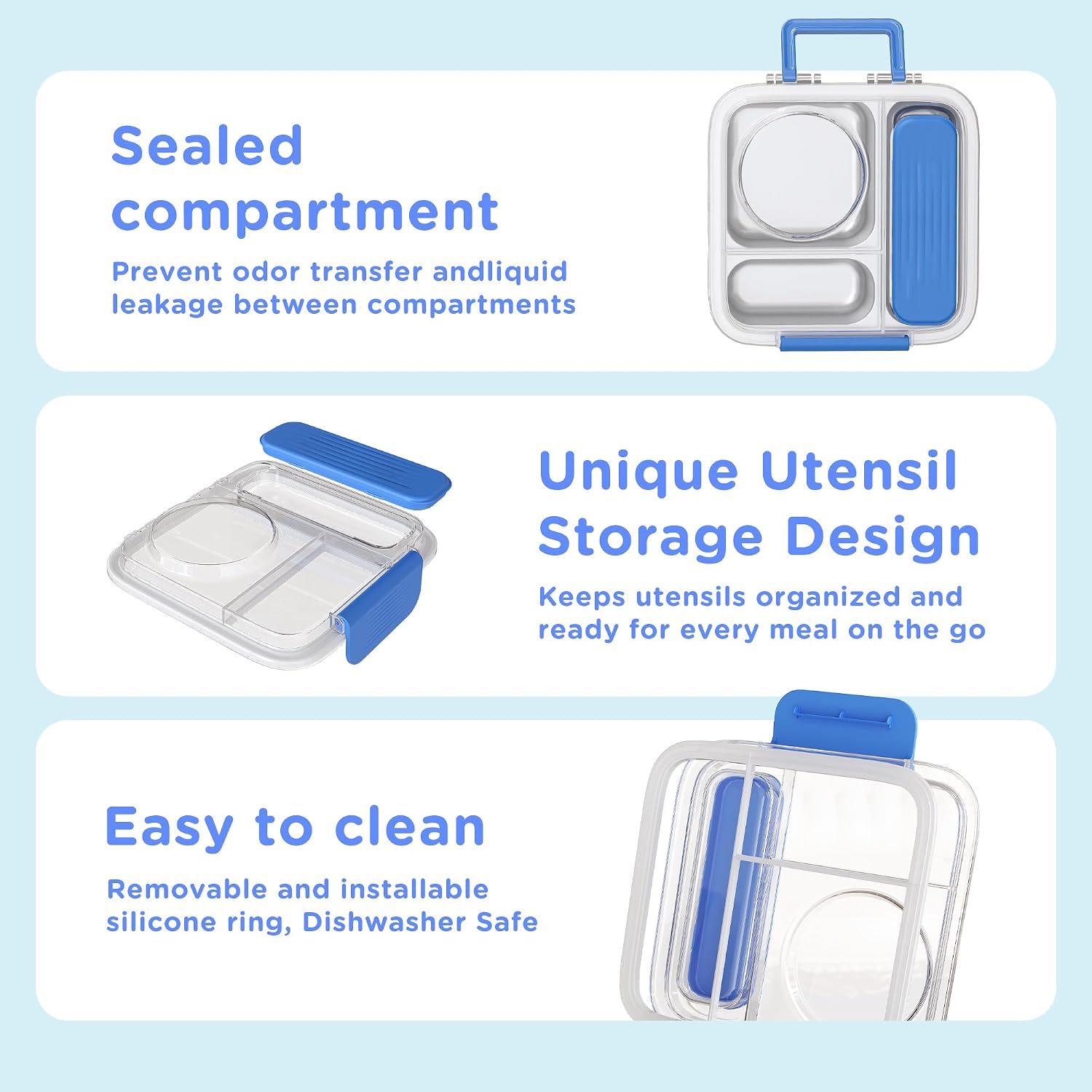 Stainless Steel lunch Bento Box Kids Adult with 8oz Insulated Food Jar