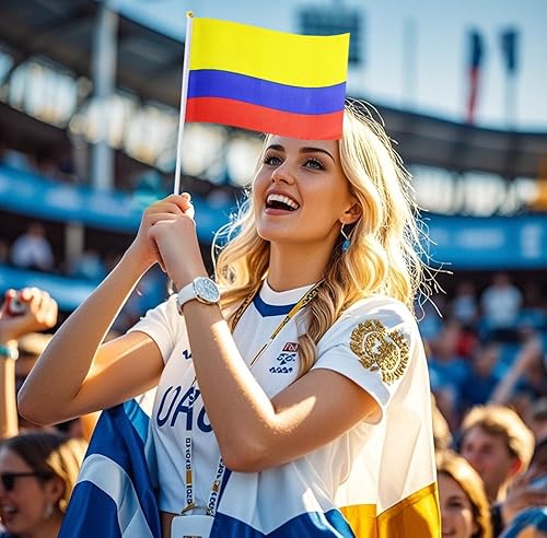 Miniatura 5 de Pretty_jessie International - Banderas de mano para fiestas, aulas, jardines, olimpiadas, festivales, clubes, fiestas, decoración de escritorio (20