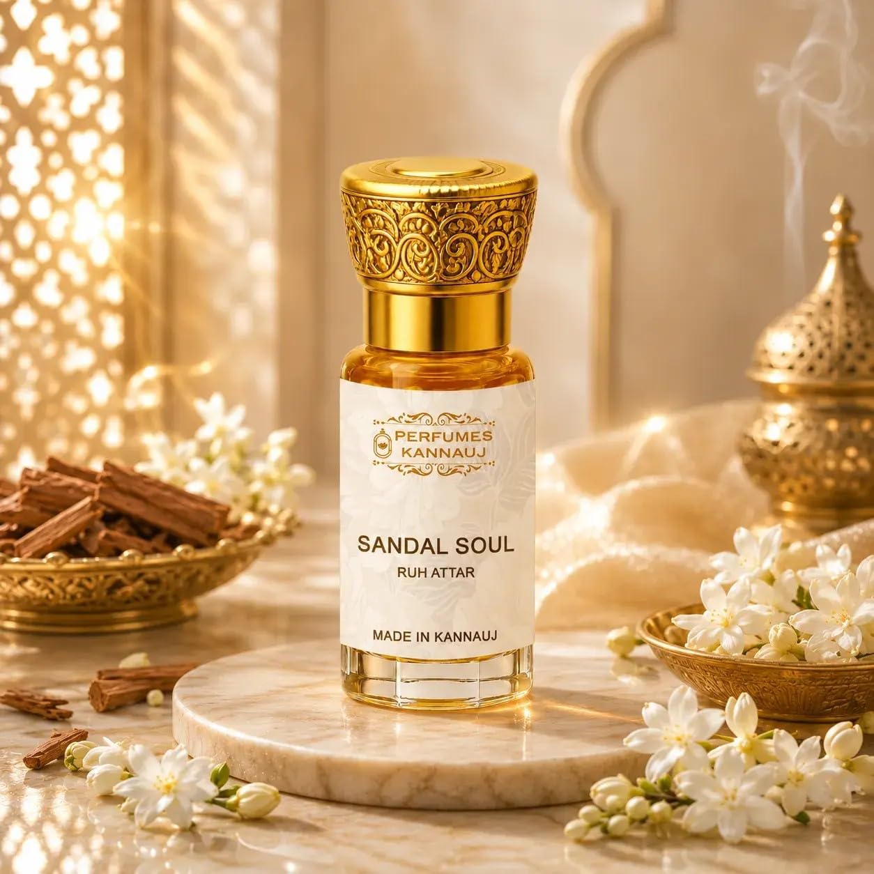 Ruh Sandal Soul (Chandan) Attar – Pure Mysore Sandalwood Perfume Oil, Alcohol-Free, Natural Unisex Attar, 6ml-image-4