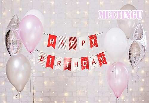 Miniatura 3 de Cartel rojo de feliz cumpleaños, pancarta de banderines de cumpleaños para decoraciones de fiesta