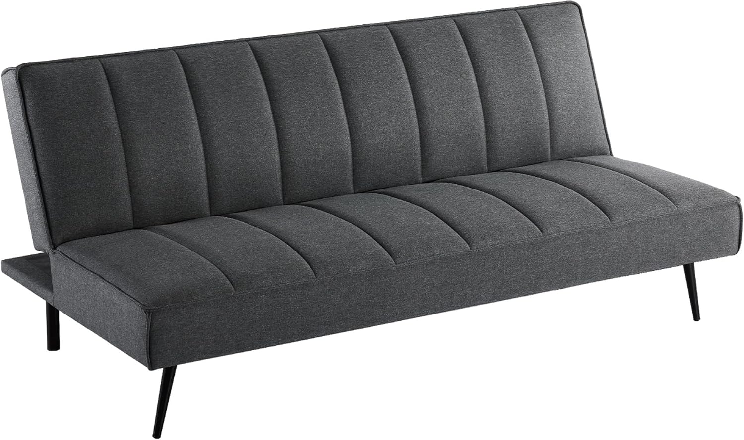 ZINUS Quinn Canapé-lit Clic Clac | Canapé-lit Futon pliant 2 en 1 pour appartements, chambres d’amis et espaces réduits | Gris foncé