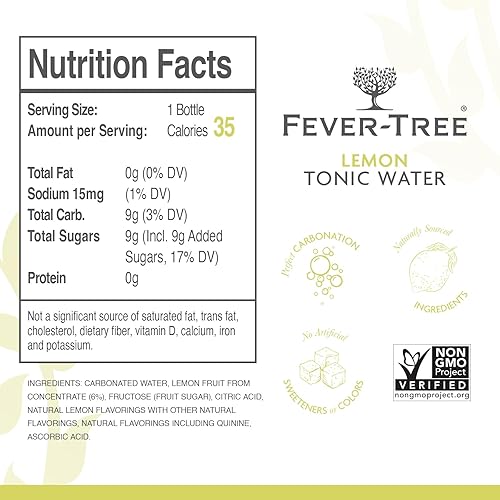Miniatura 9 de Fever-Tree Latas de agua tónica ligera 24 unidades507 onzas líquidas más bajas en calorías sin edulcorantes artificiales saborizantes ni conservantes