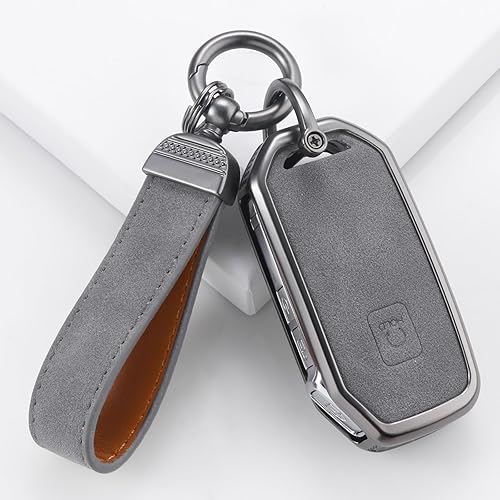 Miniatura 6 de YO&YOYE Compatible con funda para llavero Kia con llavero, Model2-gris