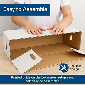 BCW Long Comic Storage Box - 1 ct | Holds 250300 Current & Silver Age Comics | Sturdy 200 lb. for Cardboard Comic Book | Stackable Comic Storage Box for Collectors