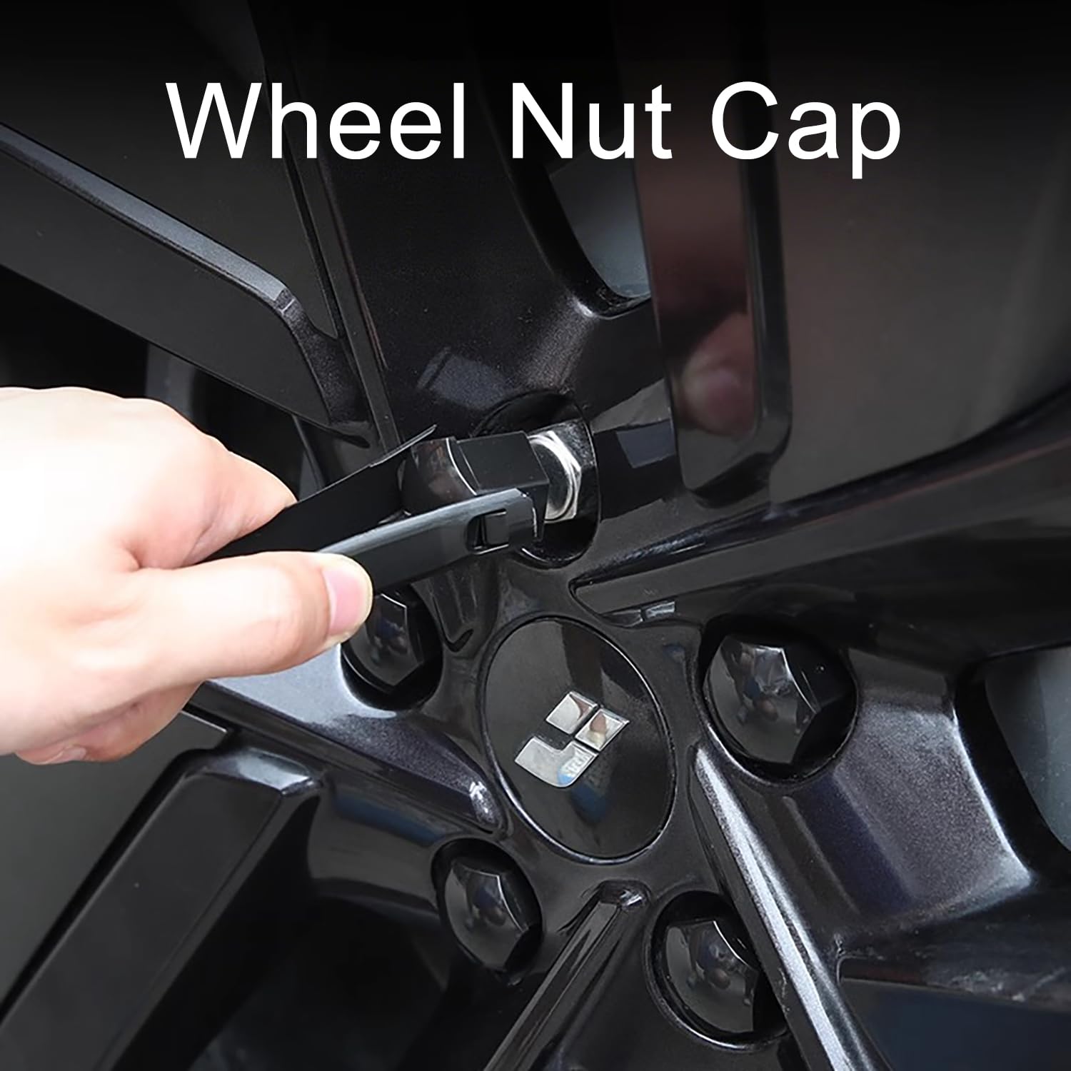 Xynovate Capuchon d'écrou de Roue, Haute Qualité Boulon Ecrou Couvre, Cache-écrous de Pneu Hexagonaux avec Ensemble d'outils de Démontage pour Voitures (17mm,Noir) - 4
