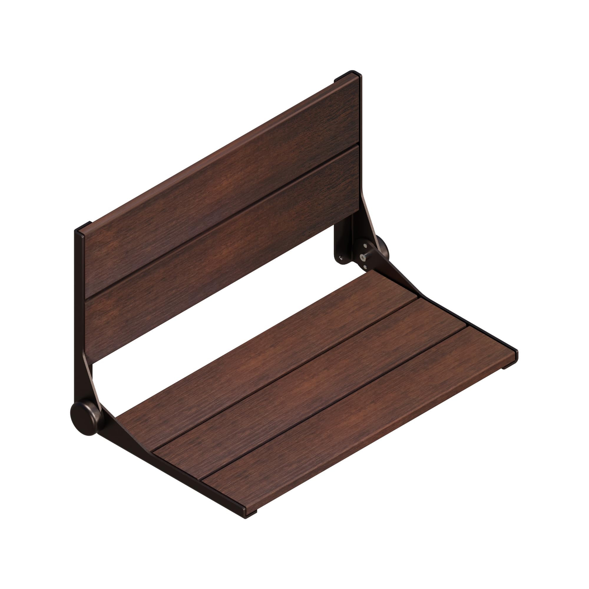 INVISIA SerenaSeat 18" or 26" Bamboo Shower Seat, Durable Aluminum Frame, Low-Profile Foldable Shower Seat for Inside Shower, Up to 400Lbs (Frame