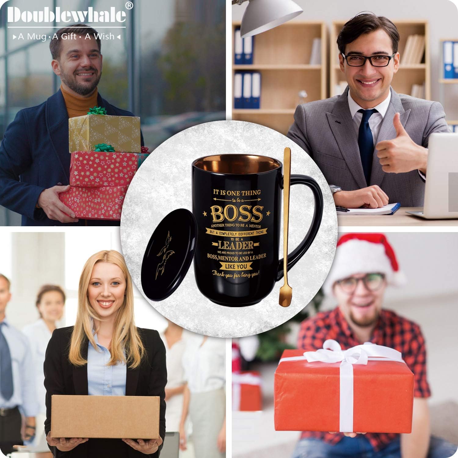 Best Review Boss Coffee Mug - Best Birthday Gifts for Boss - Funny Birthday Gifts Ideas for Boss Male, Dad, Uncle, Men - Best Office Farewell Gifts for Boss Large Porcelain Tea Mug 18 Oz Black
