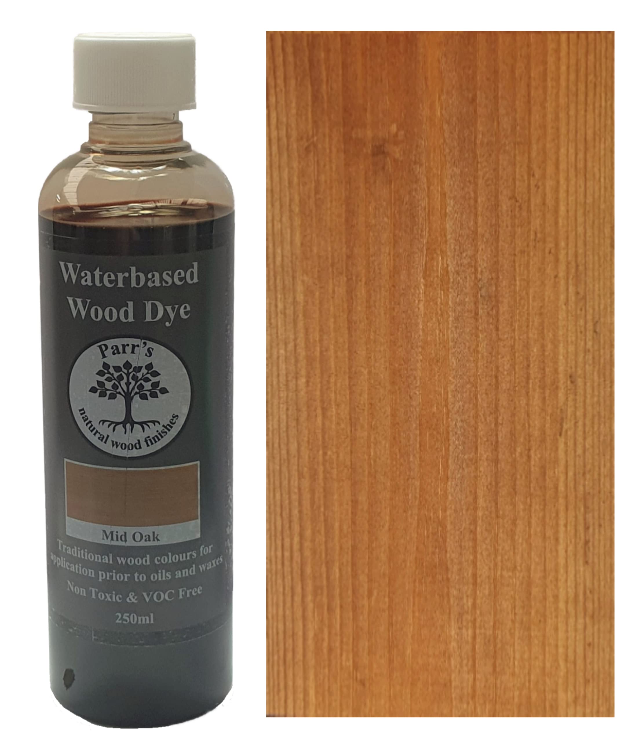 Parr's Environmentally Friendly Water Based Wood Dye - VOC Free for Interior Woodwork - Mid Oak 250ml  
Parr's Environme