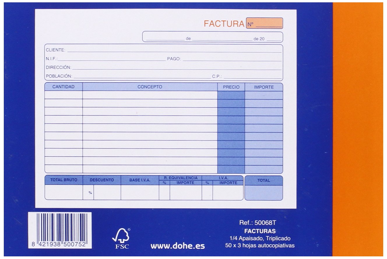 dohe 50068t - Invoice Book, Quarter Landscape, Triplicate