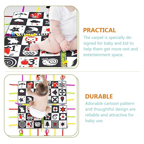 Miniatura 8 de SECFOU Juego educativo sin tiempo para niñas, suministros de alfombra para bebé, área suave acolchada, cojín de suelo para niños pequeños para jugar
