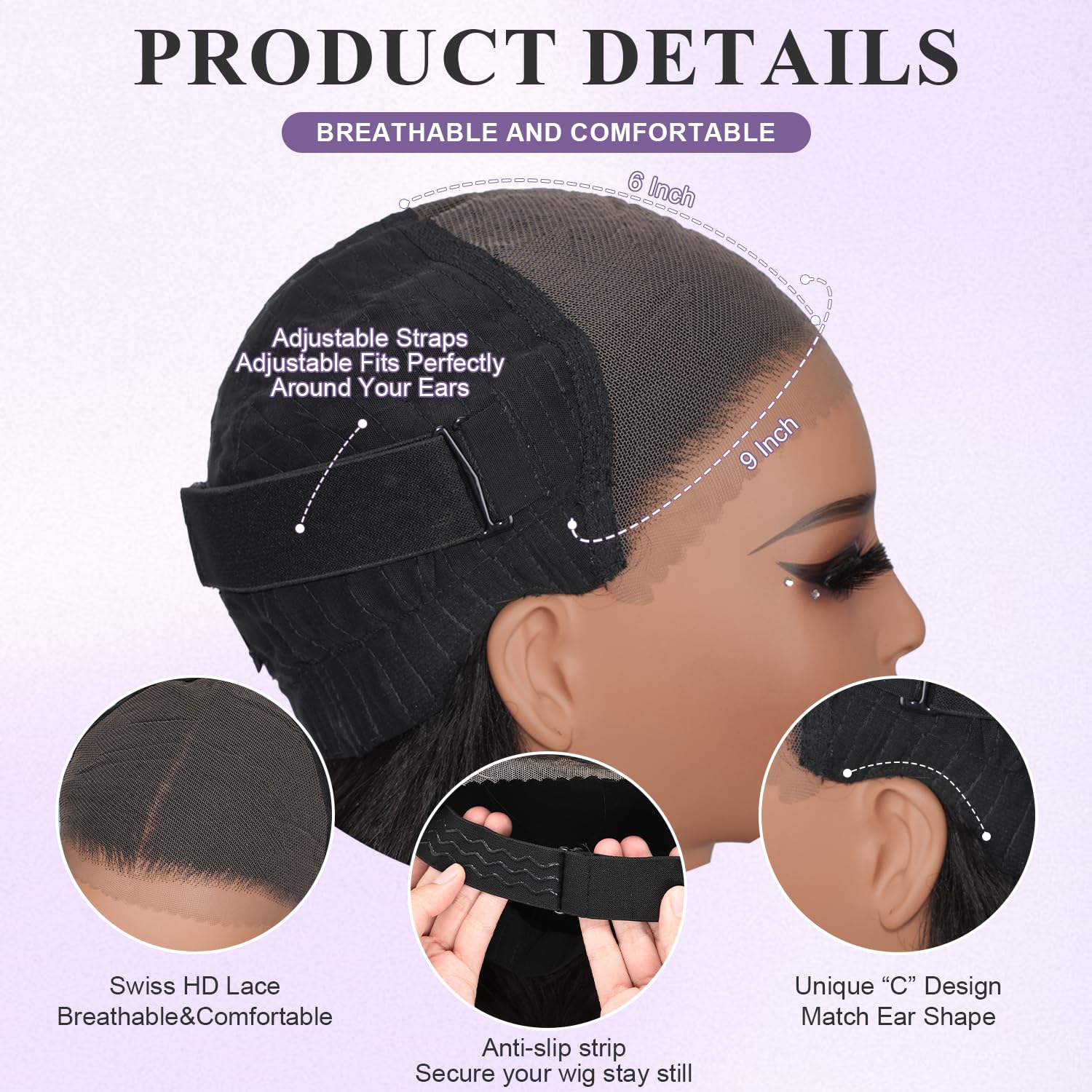 Originea Body Wave Human Hair Wig Wear and Go Glueless Wig Human Hair 9x6 HD Lace Pre Plucked Pre Cut Friendly To Beginners 28 Inch Natural Color Can be Dyed and Bleached - Image 4