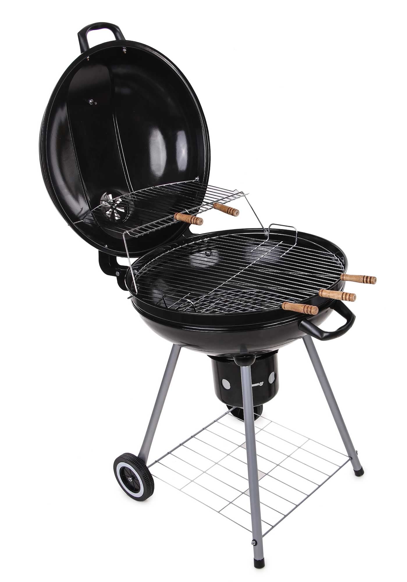 Fabrilla Round Standing Barbeque Grill Black