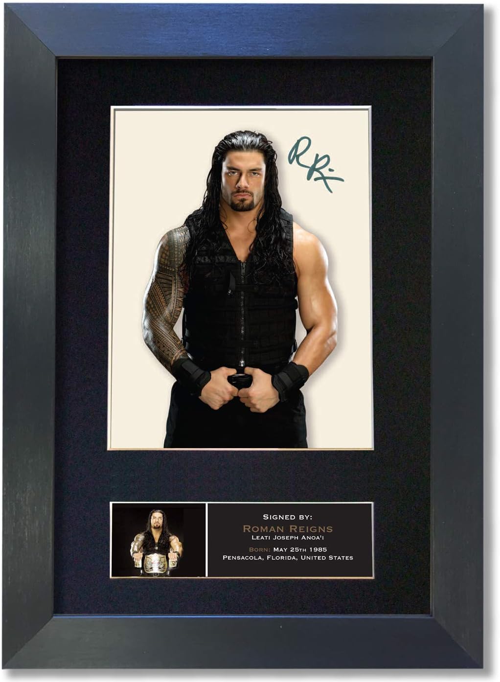 #428 ROMAN REIGNS WWE Signed Reproduction Autograph Mounted Quality Photo Print A4