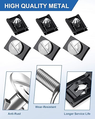 Miniatura 5 de Tornillos de pasador de cubierta inferior del motor, clips de pasador de cubierta de acceso de radiador premium, clip de sujeción de tornillo de