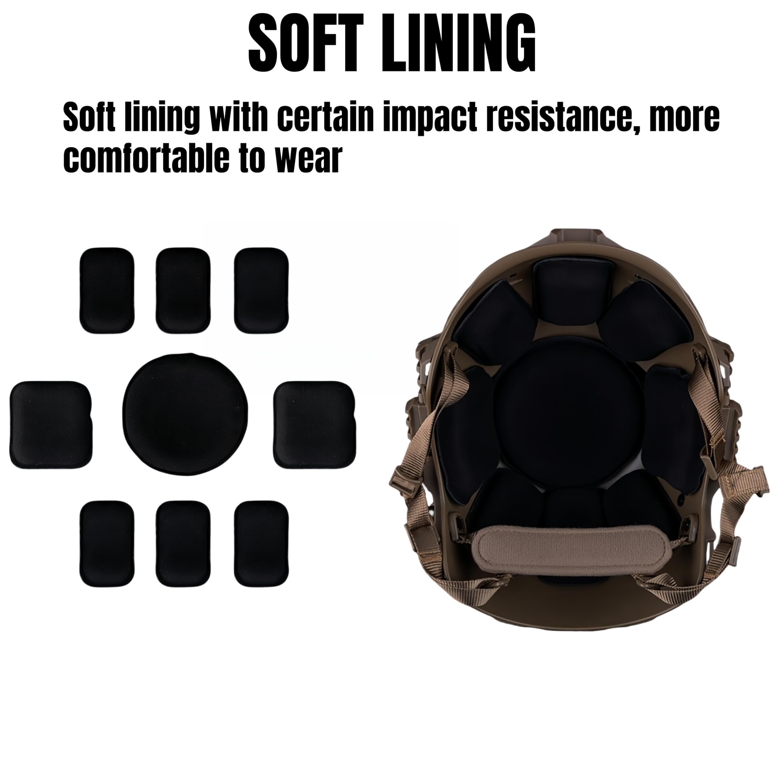 Casque Tactique W.endy 3.0, Version simplifiée, pour la Chasse, Le Combat, l'entraînement, la Protection, l'airsoft, Les Sports de Plein air