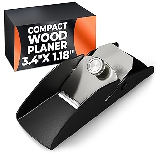 3.38"x1.18"x0.78" Hand Planer for Wood – Wood Planer Hand Tool, Stainless Steel, Sharp Blade Adjustment, Durable Bottom, Ergonomic Design – Easy to Assemble, Prevents Hurting, for Home & Workshop