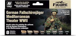 Vallejo Model Color Set 70188 German Fallschirmjäger Mediterranean Theater WWII by J.Ortiz (8x17ml)