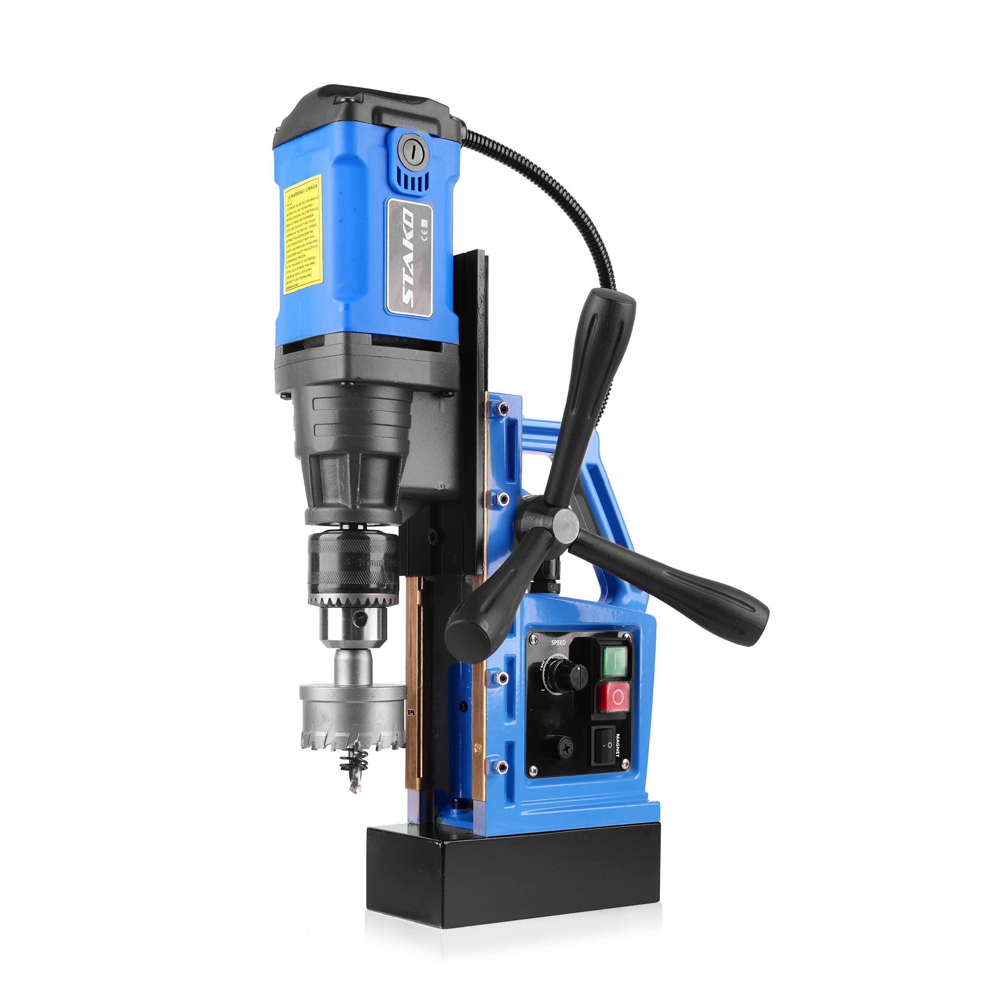 Trapano Magnetico 1480 Watt Elettromagnetico (11500N) Leggero e forte (10kg) Molto maneggevole.